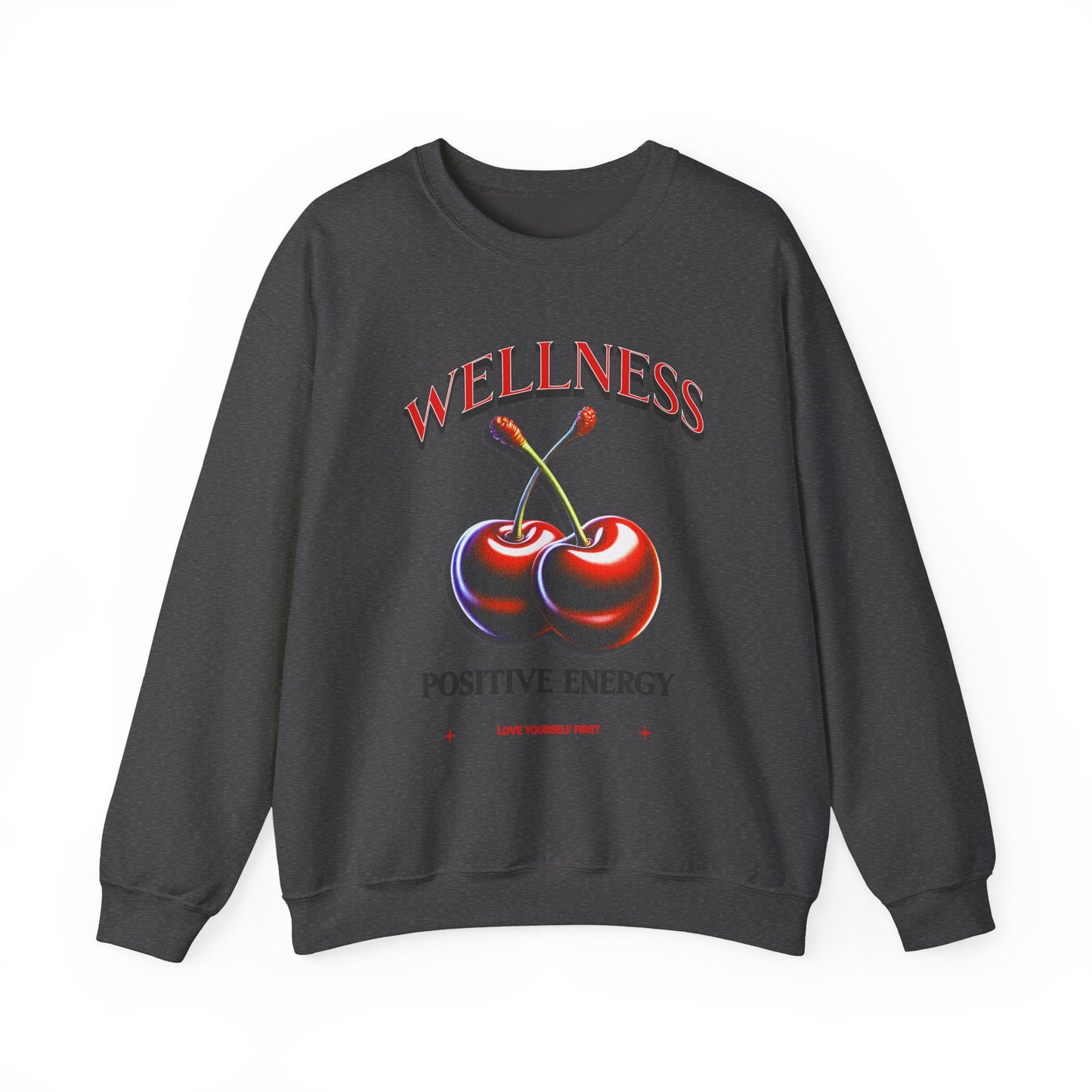 Wellness Positive Energy Unisex Sweatshirt | Cozy Streetwear for Self-Care, Cute Gift for Friends, Relaxation, Motivational Fashion