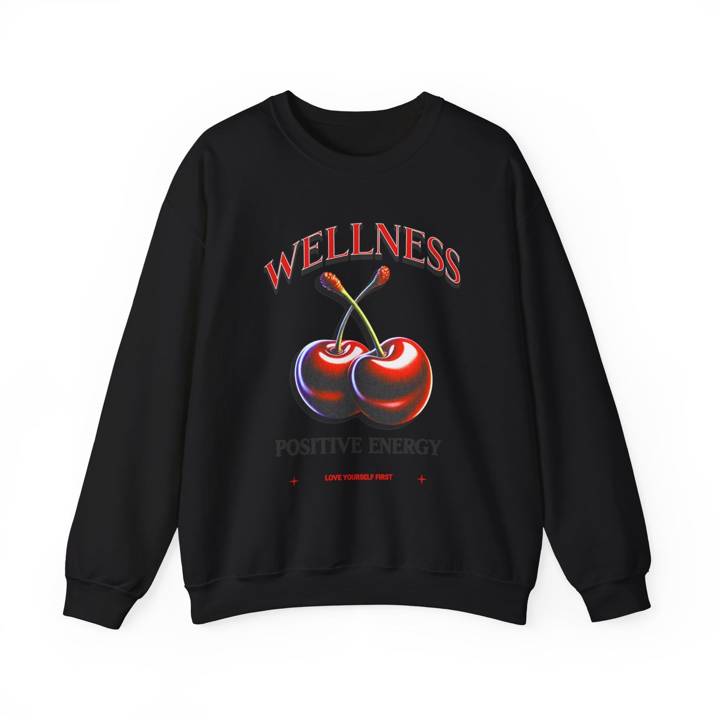 Wellness Positive Energy Unisex Sweatshirt | Cozy Streetwear for Self-Care, Cute Gift for Friends, Relaxation, Motivational Fashion