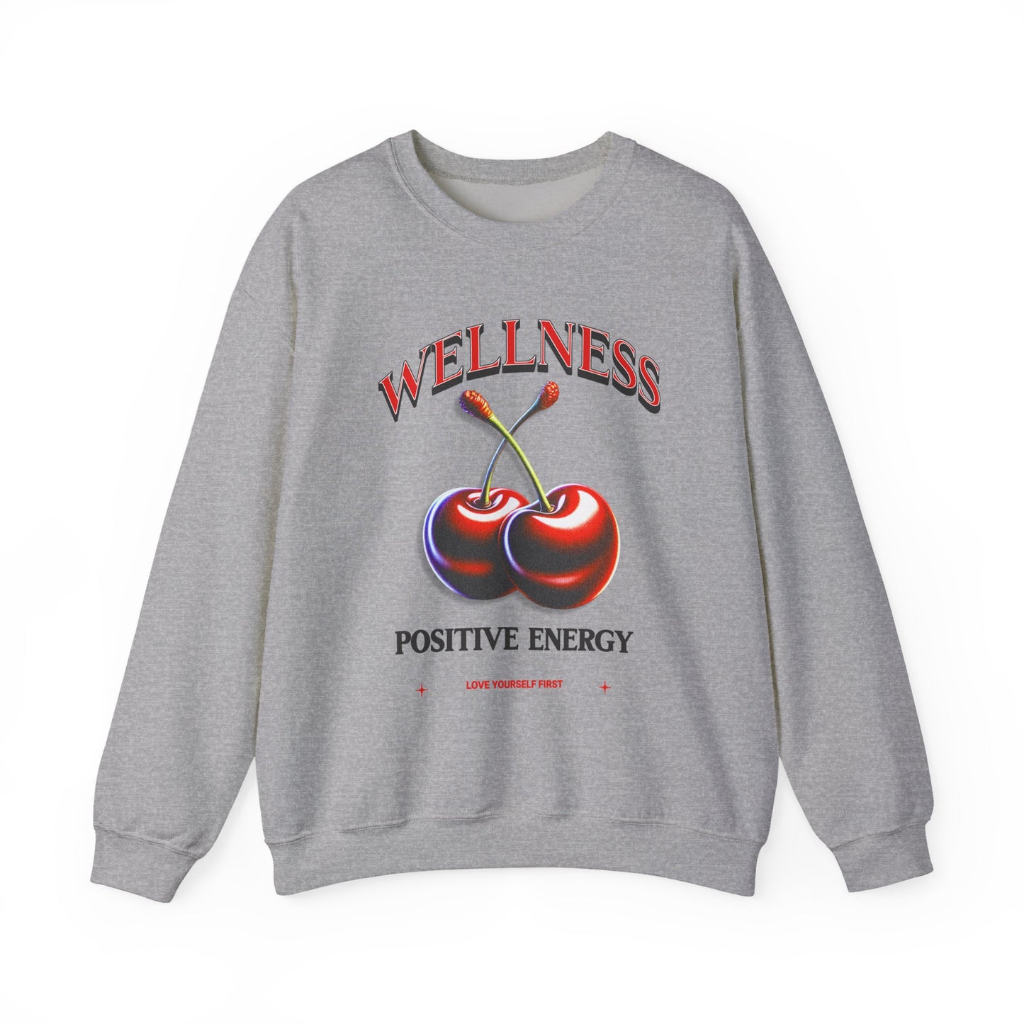 Wellness Positive Energy Unisex Sweatshirt | Cozy Streetwear for Self-Care, Cute Gift for Friends, Relaxation, Motivational Fashion