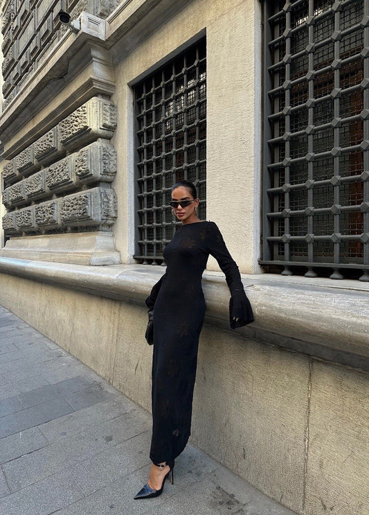 Belen Floral Patterned Maxi Length Dress 2793